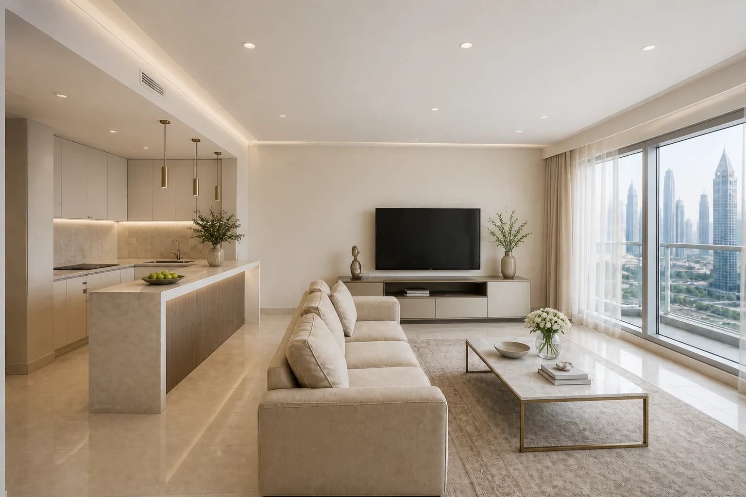Modern residential interior after renovation